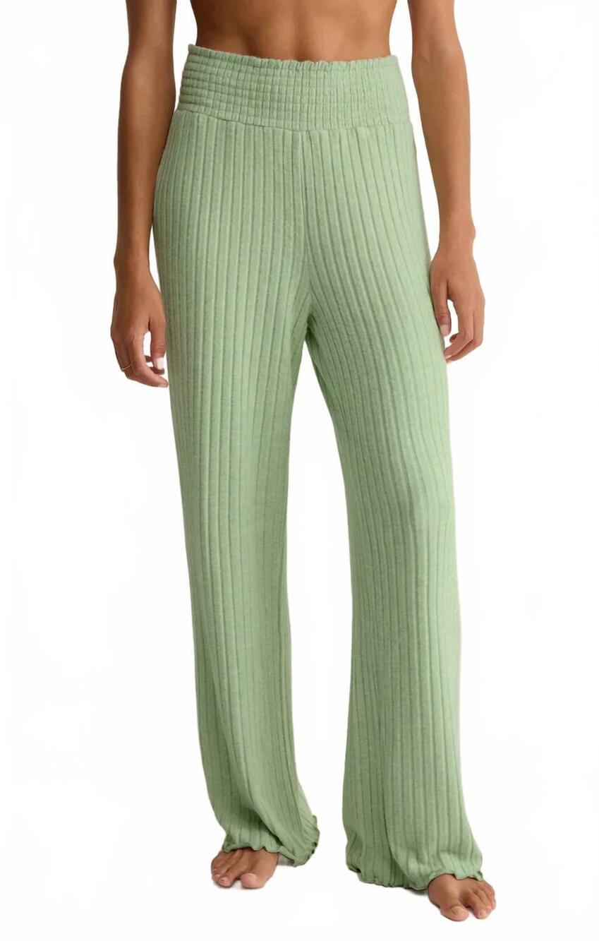 NEW Z SUPPLY dawn smocked silky rib pant in sprout